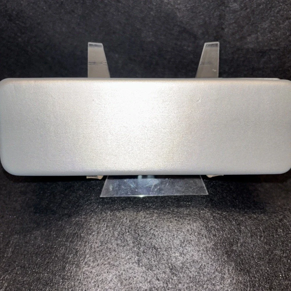 MOREL Lightec Designer Eyeglasses Hard Storage Clamshell Case Silver‎ EUC